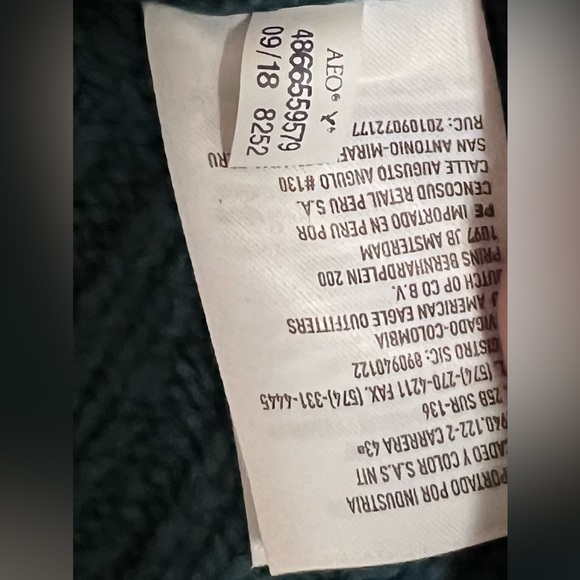 American Eagle AEO Teal Knit Pullover Sweater Fair Isle - Picture 10 of 11